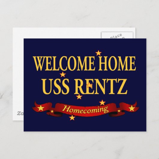 Welcome Zuhause USS Rentz Postkarte (Vorne/Hinten)