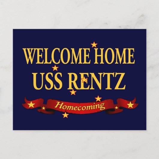 Welcome Zuhause USS Rentz Postkarte (Vorderseite)