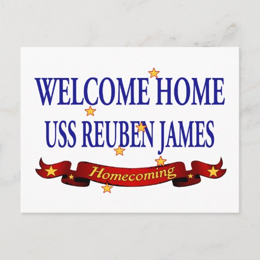 Welcome Zuhause USS Reuben James Postkarte (Vorderseite)