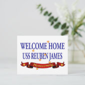 Welcome Zuhause USS Reuben James Postkarte (Stehend Vorderseite)