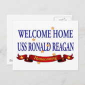 Welcome Zuhause USS Ronald Reagan Postkarte (Vorne/Hinten)