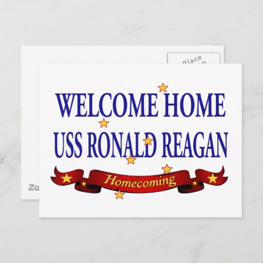 Welcome Zuhause USS Ronald Reagan Postkarte (Vorne/Hinten)