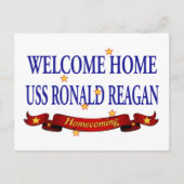 Welcome Zuhause USS Ronald Reagan Postkarte (Vorderseite)