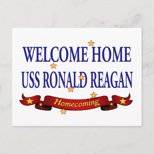 Welcome Zuhause USS Ronald Reagan Postkarte (Vorderseite)