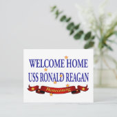 Welcome Zuhause USS Ronald Reagan Postkarte (Stehend Vorderseite)