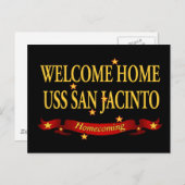 Welcome Zuhause USS San Jacinto Postkarte (Vorne/Hinten)