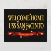 Welcome Zuhause USS San Jacinto Postkarte (Vorderseite)