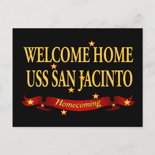Welcome Zuhause USS San Jacinto Postkarte (Vorderseite)