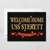 Welcome Zuhause USS Sterett Postkarte (Vorne/Hinten)