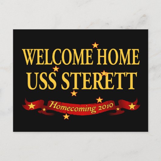 Welcome Zuhause USS Sterett Postkarte (Vorderseite)