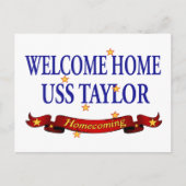 Welcome Zuhause USS Taylor Postkarte (Vorderseite)