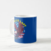 Welcome Zuhause Veteran | Patriotischer Adler Kaffeetasse (Vorderseite Links)