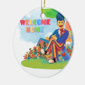 Welcome Zuhause - Wally Darling Keramik Ornament (Links)