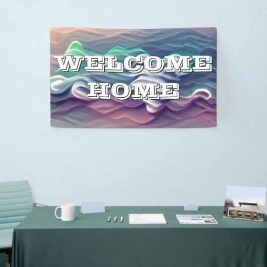 Welcome Zuhause Waves Gradient Banner (Messeveranstaltung)