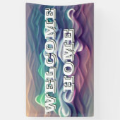 Welcome Zuhause Waves Gradient Banner (Vertikal)