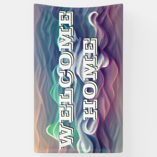 Welcome Zuhause Waves Gradient Banner (Vertikal)