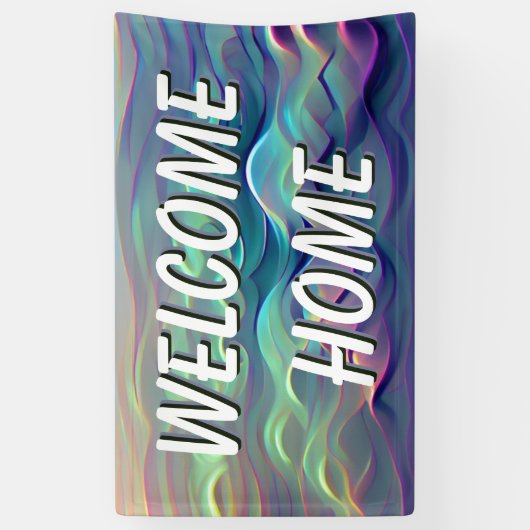 Welcome Zuhause Waves Gradient Banner (Vertikal)