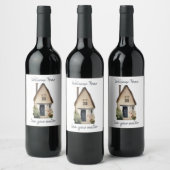 Welcome Zuhause Wine Label - Realtor Geschenk Weinetikett (Flaschen)
