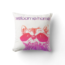 Welcome Zuhause Woodland Pink Raccoon