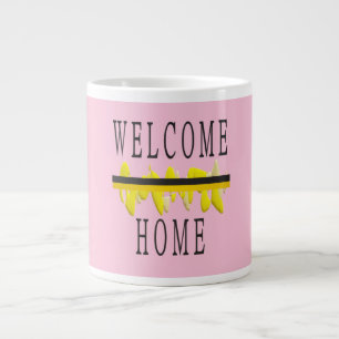 WELCOME ZUHAUSE WORTEN UND PATTERN ART Jumbo-Tasse