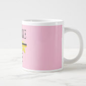 WELCOME ZUHAUSE WORTEN UND PATTERN ART Jumbo-Tasse (Rechts)