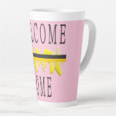 WELCOME ZUHAUSE WORTEN UND PATTERN ART MILCHTASSE (Rechte Ecke)