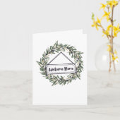 Welcome Zuhause Wreath Custom Real Anwesen Card Karte (Gelbe Blume)