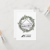 Welcome Zuhause Wreath Custom Real Anwesen Card Karte (Vorderseite/Rückseite Beispiel)