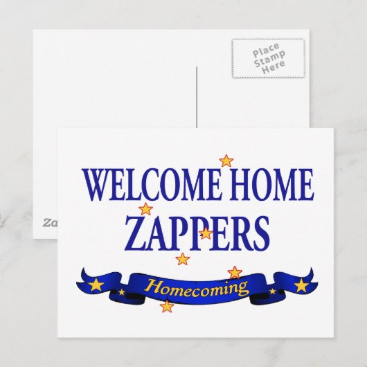 Welcome Zuhause Zappers Postkarte (Vorne/Hinten)