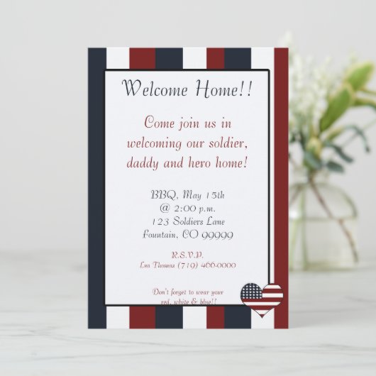 welcomehome Kopie, willkommenes Zuhause!! , Einladung (Stehend Vorderseite)