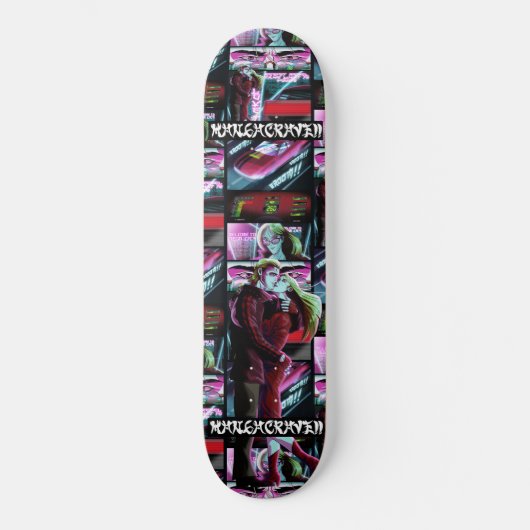 WelcomeToNeonCity_redteam tile_ Skateboard (Vorderseite)