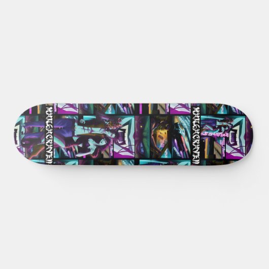 WelcomeToNeonCity_teamviper Skateboard (Horizontal)