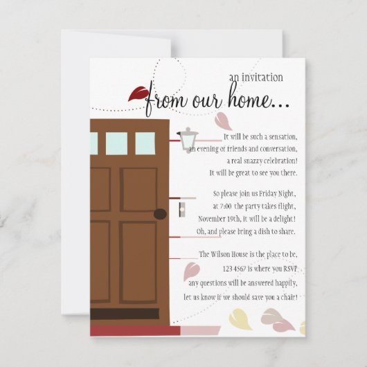 WElcoming door Einladung (Vorderseite)