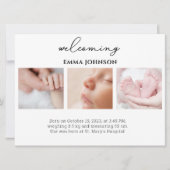 Welcoming Photo Birth Announcement Card Einladung (Vorderseite)