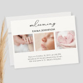 Welcoming Photo Birth Announcement Card Einladung