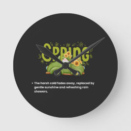 Welcoming the Warmth Runde Wanduhr