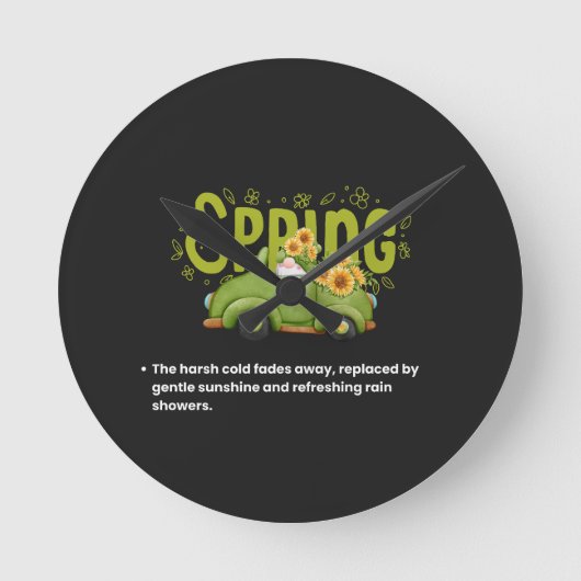 Welcoming the Warmth Runde Wanduhr (Vorderseite)