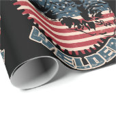 Welder American Flag USA Patriotic Welder Gift Geschenkpapier (Rolleneckpunkt)