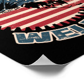 Welder American Flag USA Patriotic Welder Gift Poster (Ecke)