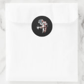 Welder American Flag Usa Patriotic Welder Print on Runder Aufkleber (Tasche)
