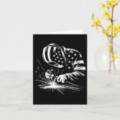 Welder American Flag Usa Patriotic Welding Welder Karte (Gelbe Blume)