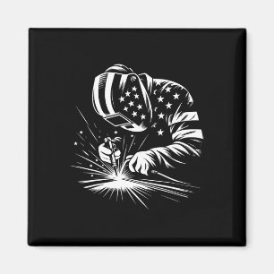 Welder American Flag Usa Patriotic Welding Welder Magnet