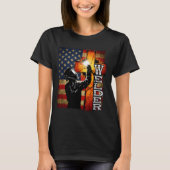 Welder American Flag Welding Faith Cross Christian T-Shirt (Vorderseite)