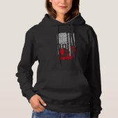 Welder American Flag Welding Gift USA betroffen H Hoodie (Vorderseite)