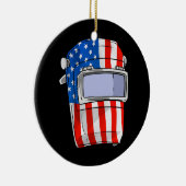 Welder American Flag Welding Helmet Patriotic Keramik Ornament (Rechts)