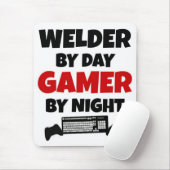 Welder by Day Gamer by Night Mousepad (Mit Mouse)
