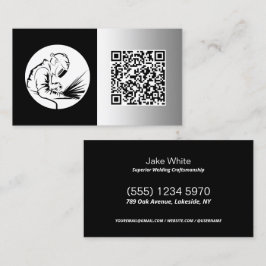 🔥 Welder Custom Black Imitats QR Visitenkarte