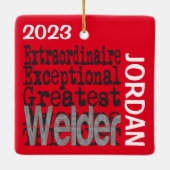 Welder Extraordinaire CUSTOM Keramikornament (Rückseite)