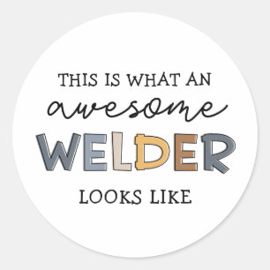 Welder Funny Phantastisch Welder Geschenke Runder Aufkleber