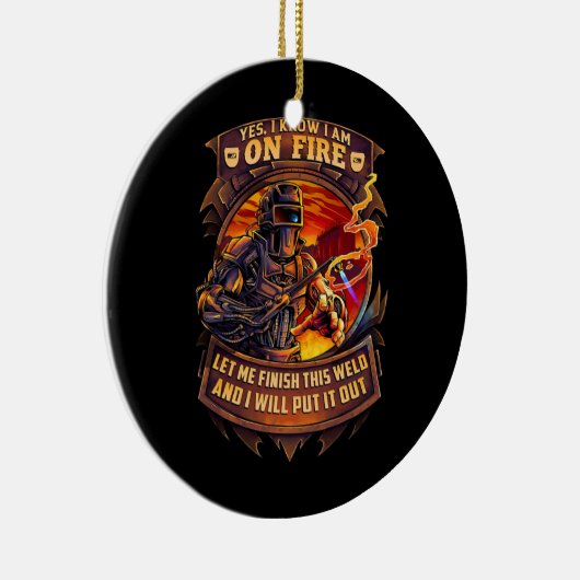 Welder Funny Saying Welding for Men Keramik Ornament (Rechts)